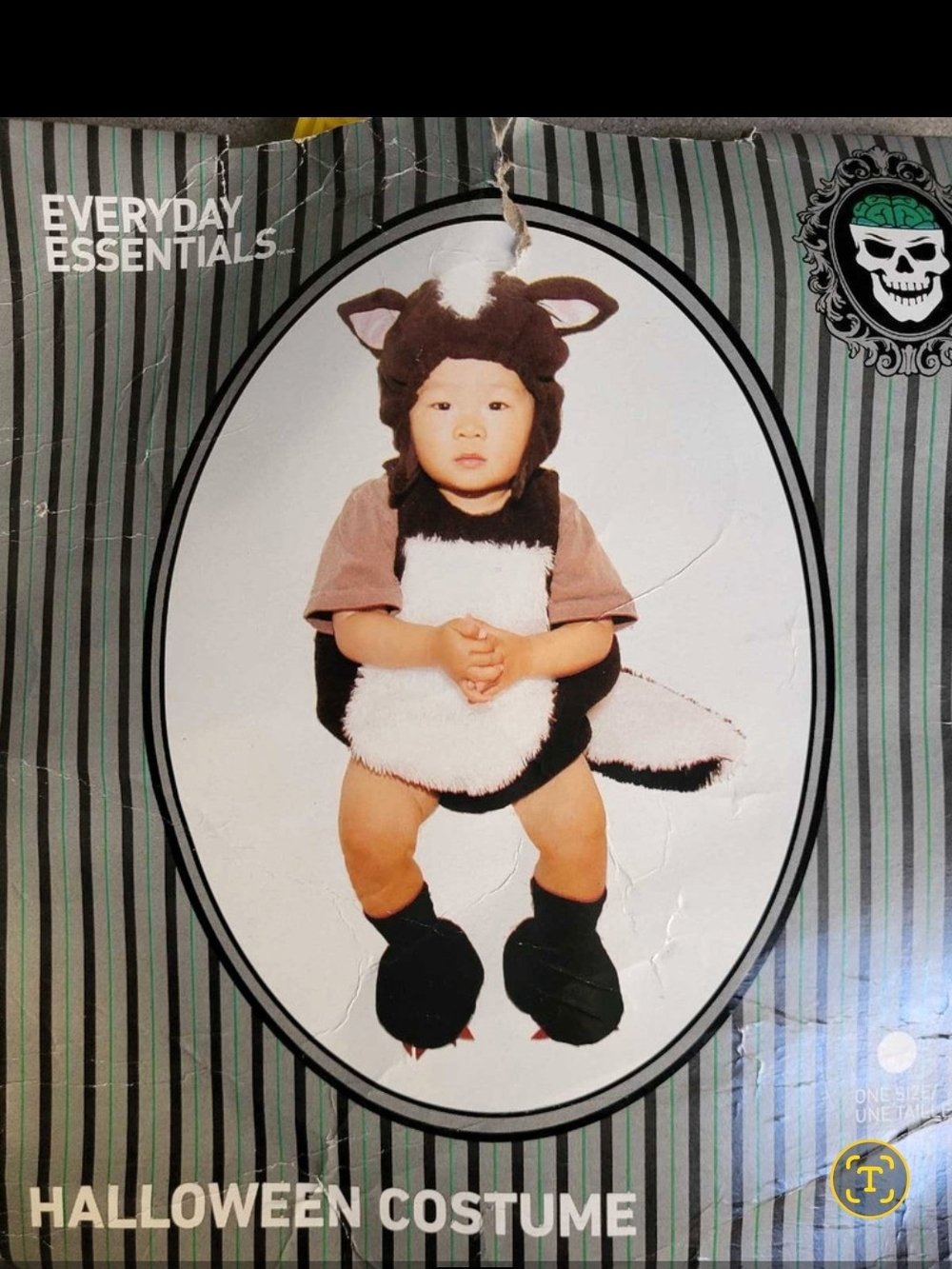 Baby Skunk Costume - Brown/White